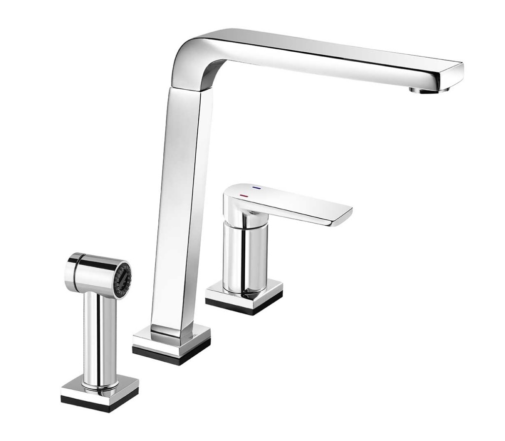 Metais-Misturador monocomando para cozinha Bistrô Tech com ducha